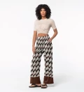 Brownie Abstract Long Loose Pants