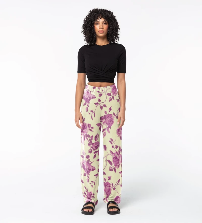 Rosy Tint Long Loose Pants