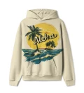 Sunset View Mens Oversize Hoodie