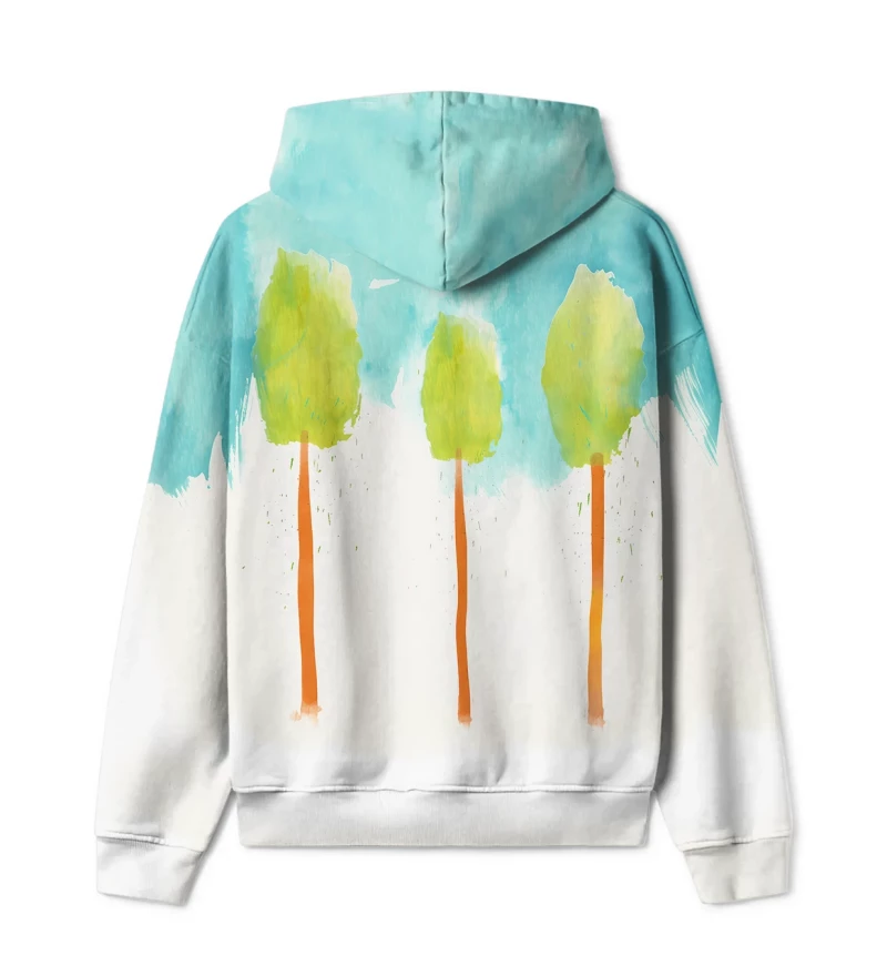 Lonely Trees Mens Oversize Hoodie