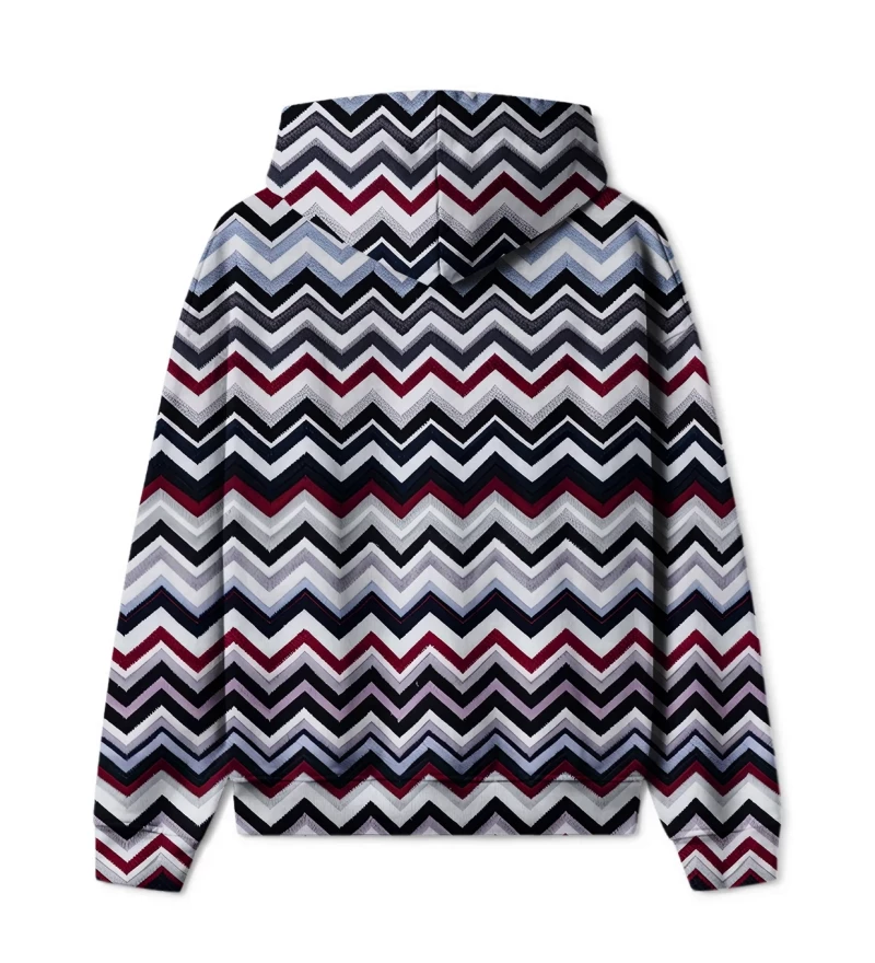 Zig Zag Mens Oversize Hoodie