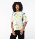 Watercolor Spring Womens Oversize T-shirt