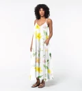 Womens Long Dress Watercolor Spring