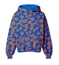 Flora Blue Womens Oversize Hoodie