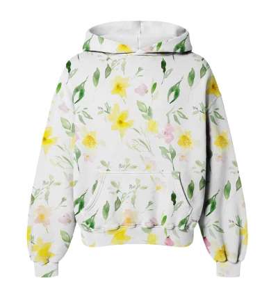 Watercolor Spring Womens Oversize Hoodie