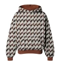 Brownie Abstract Womens Oversize Hoodie