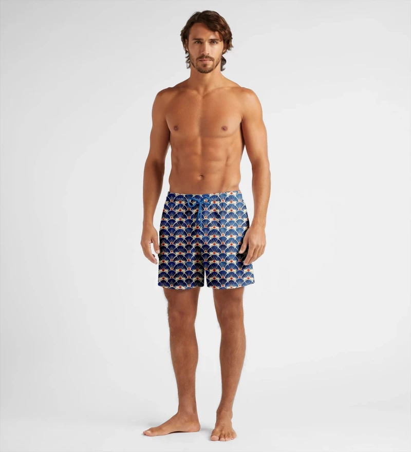 Geometric Sunset Swim Shorts