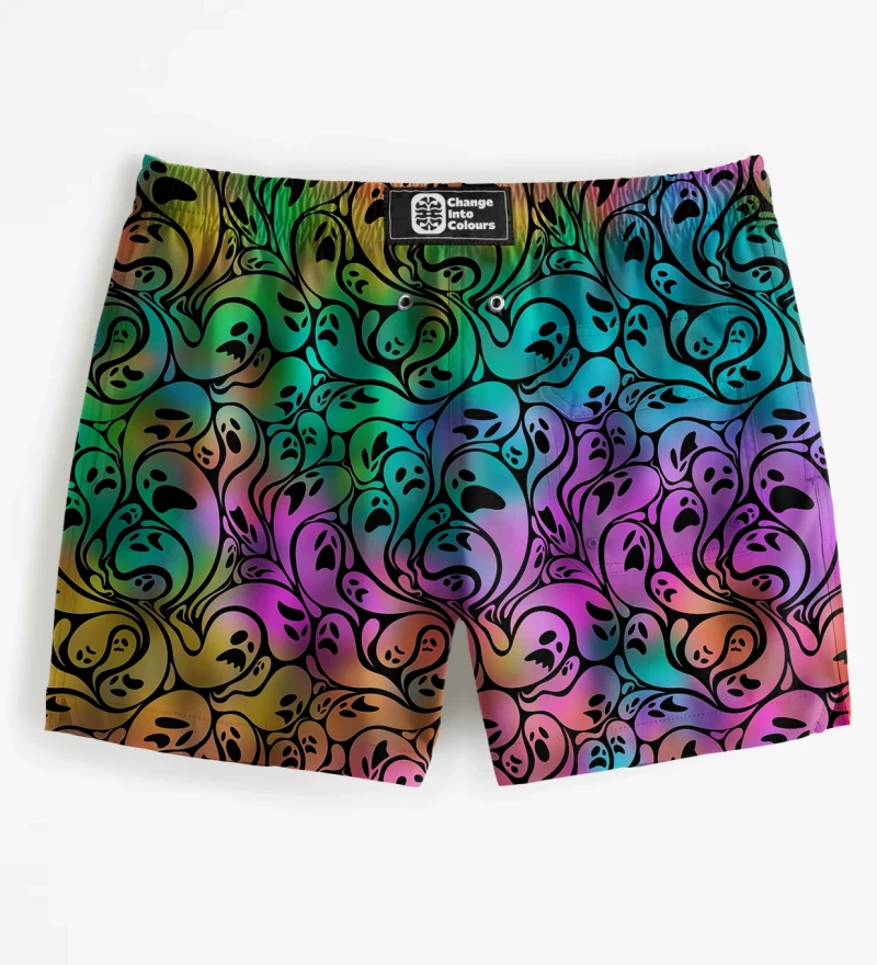 Colorful Ghost Swim Shorts