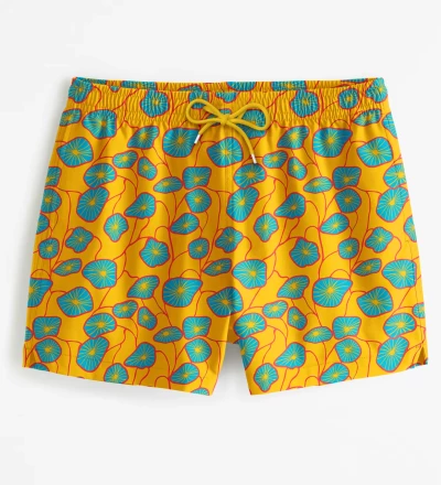 Flora Yellow Swim Shorts