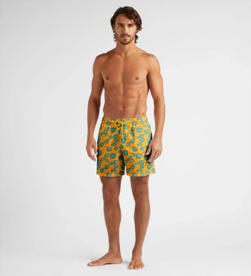 Flora Yellow Swim Shorts