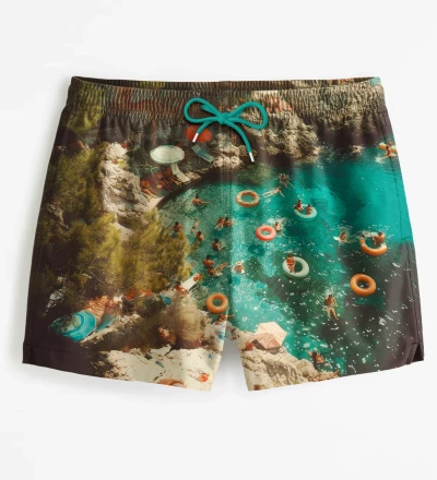 Retro Holiday Swim Shorts