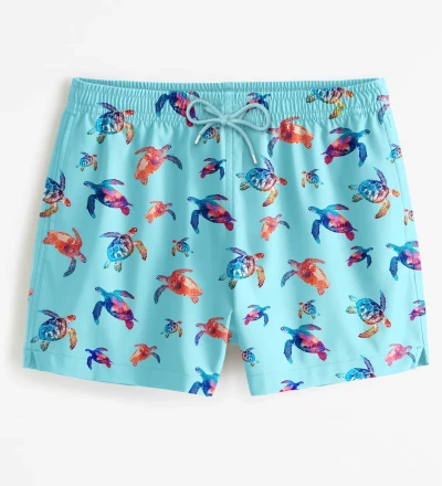 Watercolor Turtle Swim Shorts