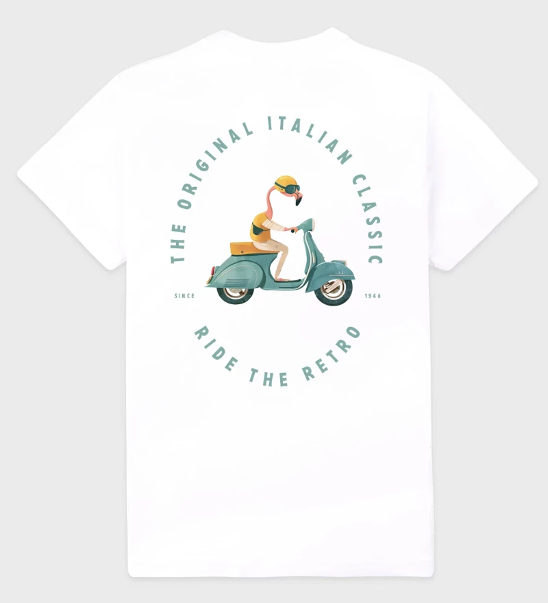 T-shirt Scooter Flamingo