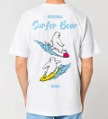 Surfer Bear mens t-shirt back