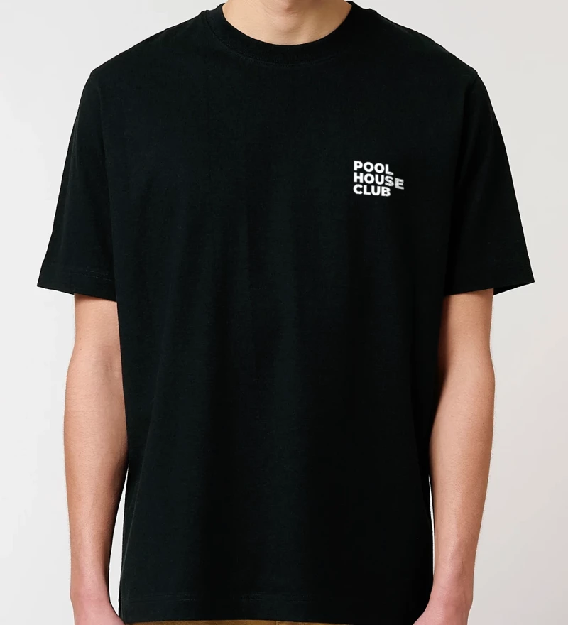 Pool House Club mens black t-shirt