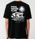 Pool House Club mens black t-shirt back