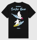 Surfer Bear Womens T-shirt