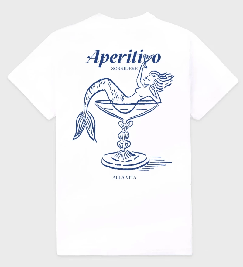 Aperitivo white cotton t-shirt back