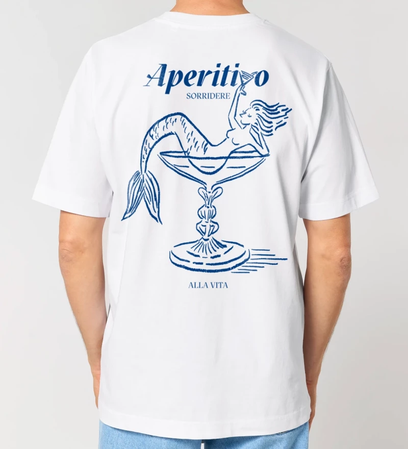 Aperitivo mens cotton t-shirt back