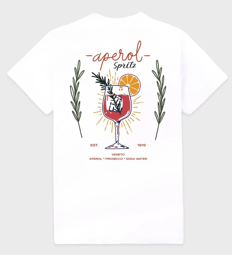 Aperol white cotton t-shirt back