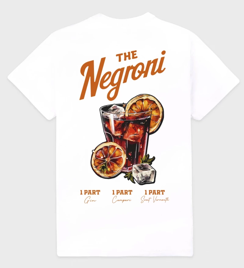 Negroni white cotton t-shirt back