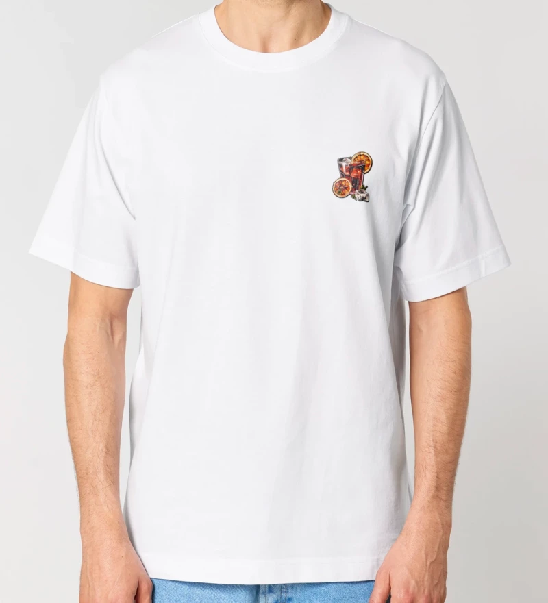 Negroni white mens cotton t-shirt