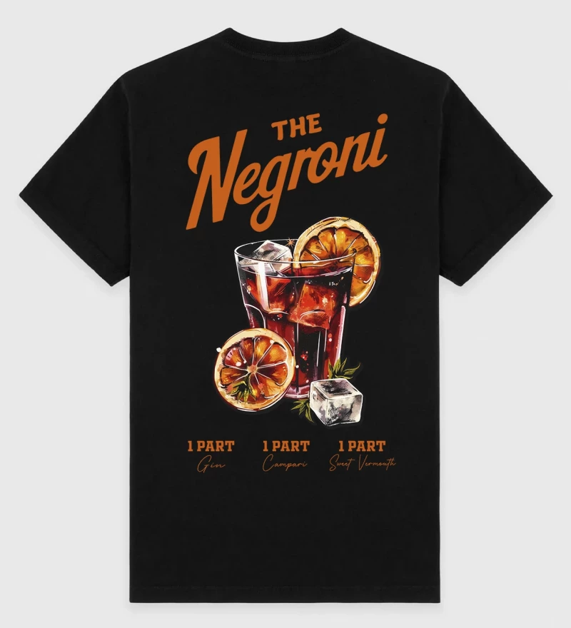 Negroni black cotton t-shirt back