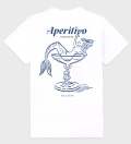 Aperitivo white womens cotton t-shirt back