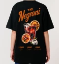 Negroni black womens cotton t-shirt back