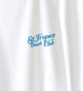 St.Tropez white t-shirt close up