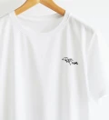 Royal Palms white t-shirt close up