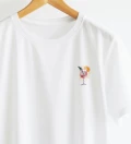 Aperol white womens cotton t-shirt close up