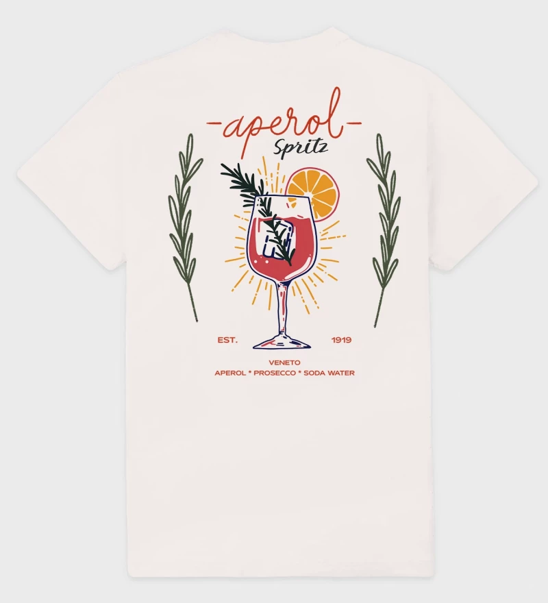 Aperol natural cotton t-shirt back