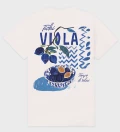 Fichi Viola natural cotton t-shirt closeup back