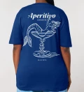 Aperitivo navy womens cotton t-shirt back