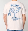 Aperitivo natural mens cotton t-shirt back