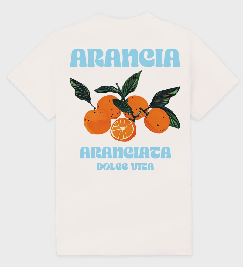 Arancia natural womens cotton t-shirt back