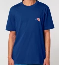 Turtle navy mens cotton t-shirt