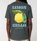 Limoncello anthracite mens cotton t-shirt back