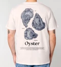 Oyster natural mens cotton t-shirt back