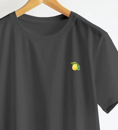 Limoncello anthracite cotton t-shirt closeup