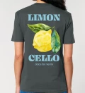 Limoncello anthracite womens cotton t-shirt back