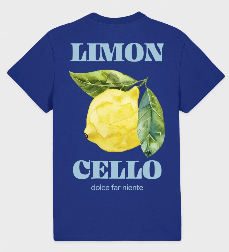 Limoncello navy cotton t-shirt back