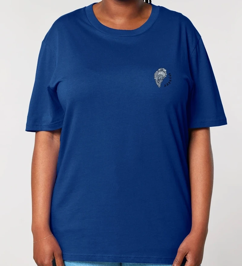 Oyster navy womens cotton t-shirt