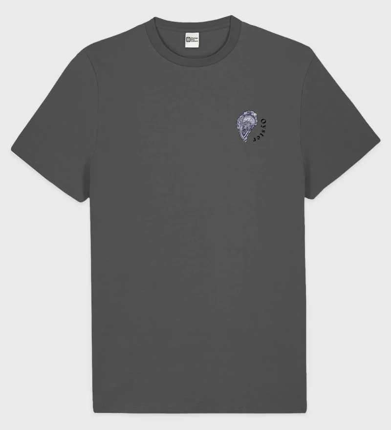 Oyster anthracite cotton t-shirt