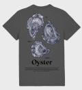 Oyster anthracite cotton t-shirt back