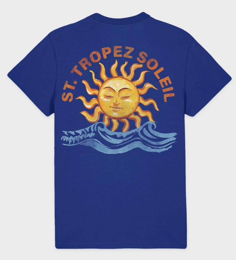 Saint Tropez Soleil navy cotton t-shirt back