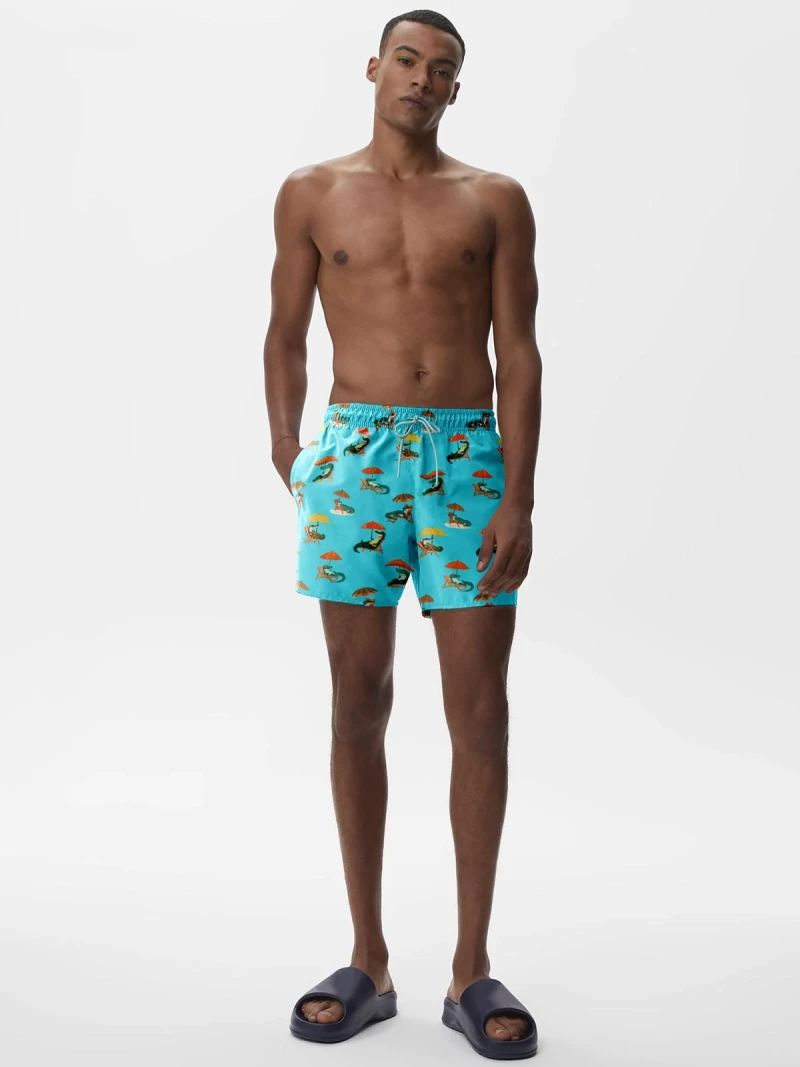 Crocodiles On The Beach Swim Shorts