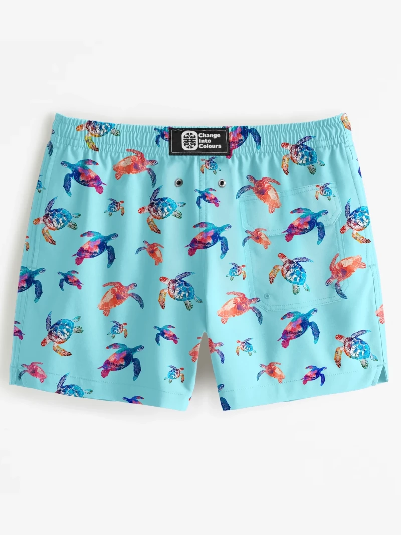 Watercolor Turtle Swim Shorts