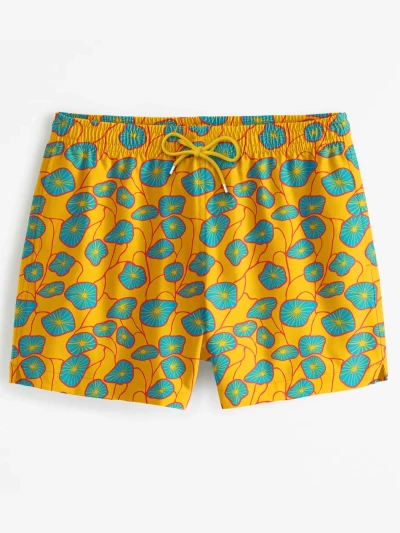 Flora Yellow Swim Shorts